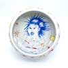 Blue Hair Ceramic Blate