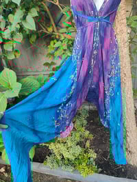 Image 5 of Mykonos tie dye jewelled jumpsuit - purple blue