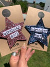 Glitter Star Birthday Badges