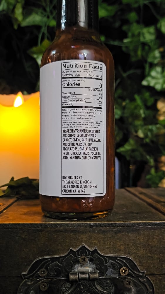 ๐The Armored Kingdom Chipotle Hot Sauce (5 FL OZ)