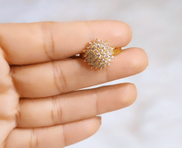 Image 3 of Flower 24k Gold Plated adjustable Ring 