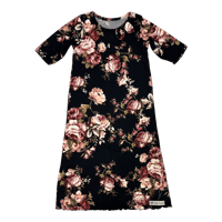 2 Black Floral