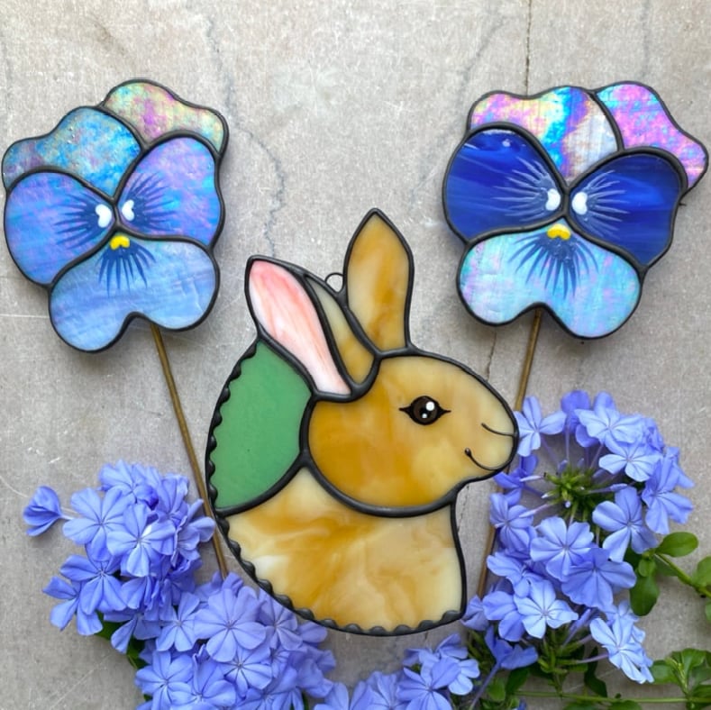 Image of Blue Pansies