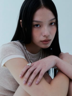 Image of LOWOOL - Tree Pearls Silver Ring