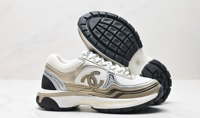 Image 5 of C Trainers - Silver and Gold 