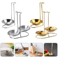 Image 1 of Kitchen Accessories Vertical Single/Double Ladle Spoon Utensil Rack Soup Spoon Rest Stand 