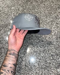 Image 1 of COOL GREY NY YANKEES CUSTOM FITTED CAP