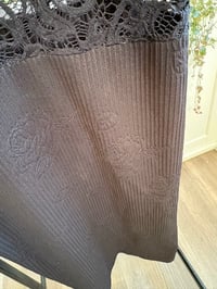 Image 2 of Forever 21 black lace textured dress 