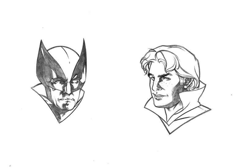 Image of Wolverine & Banshee Disney Books Marketing Art