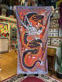 Image 1 of GREY BEACH TOWEL DRAGON  170x80cm 
