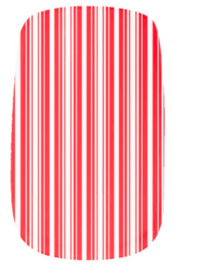 Image 2 of RED AND WHITE CHRISTMAS STRIPES Minx Nail Art 