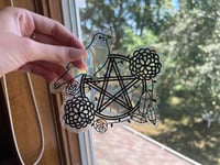 Image 5 of Crow Pentacle Suncatcher