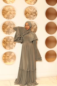 Image 1 of Sydia’s Ruffled Semi-Swing Abaya