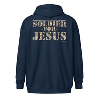 Image 7 of Soldier For Jesus Dark Unisex heavy blend zip hoodie