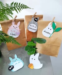 Image 4 of Forest Spirit Tororo Inspired Party Decors Party Supply. Totoro Birthday Place Cards Food Labels
