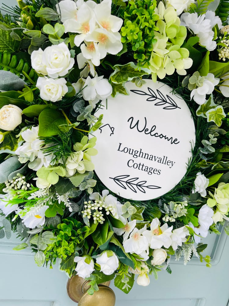 Image of 55cm + 45cm Personalised Wreath - any Colour Combo 