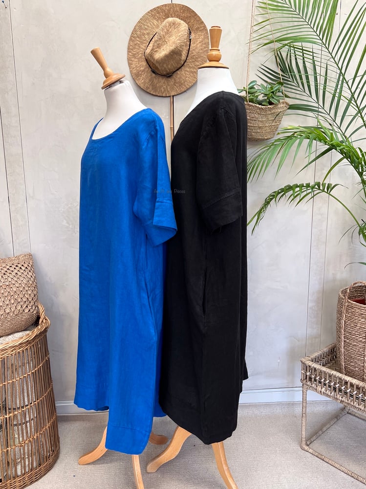 Image of Robe En Lin Gaïa II Noire