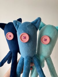 Image 2 of Blue coraline squid/octopus plushie from Coraline movie - made to order