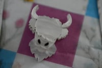 Image 2 of Harper the Highland Cow pin - white ripple