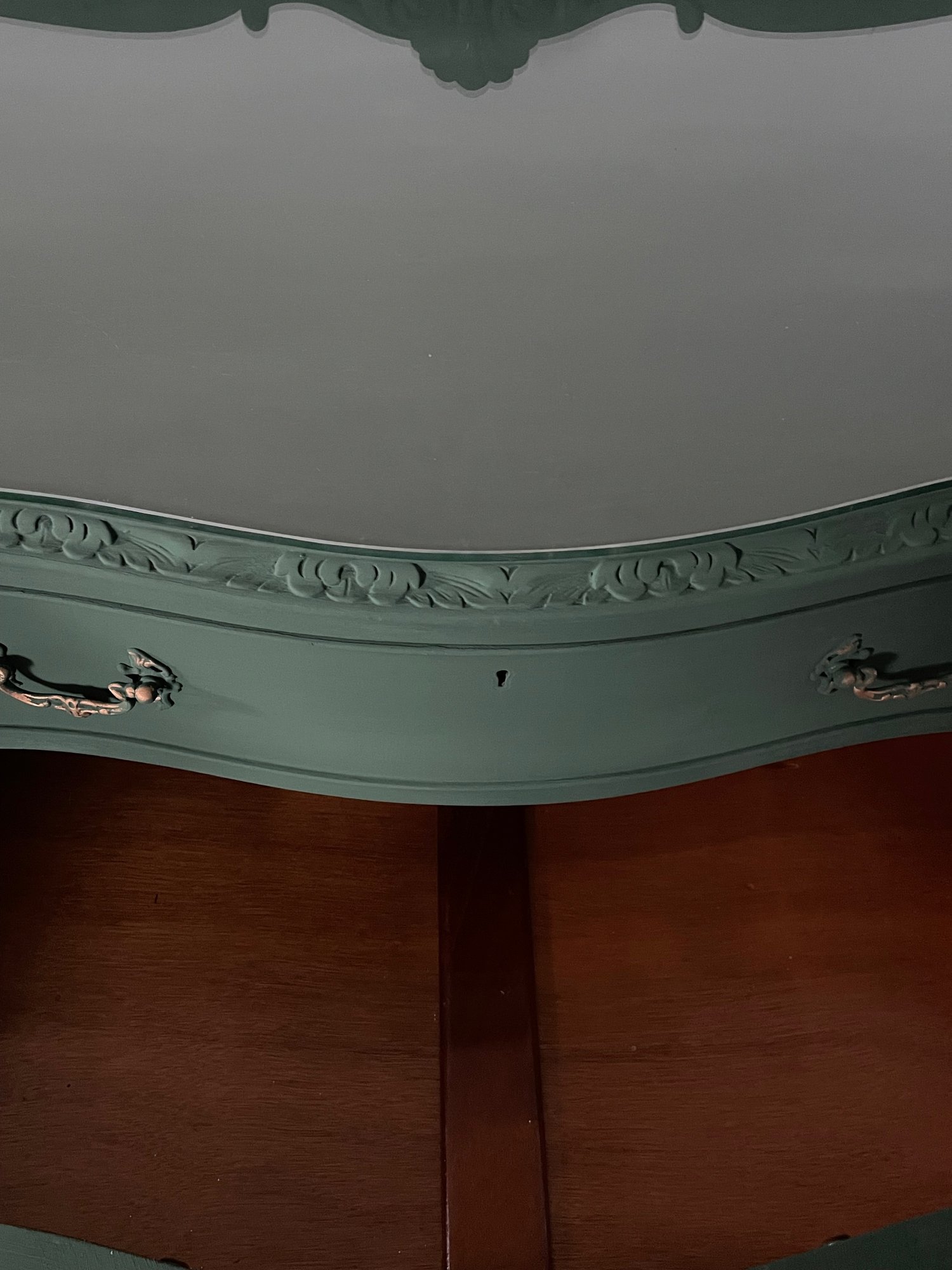Image of Stunning Green & gold sideboard