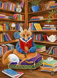 Image 1 of Intellectual Fox Full Size Diamond Painting by Hannah Spiegleman