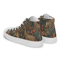 Image 13 of Boho Nature Cottagecore Inspired Deer in The Forest Women’s high top canvas shoes