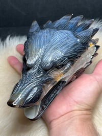 Image 19 of Wolf Agate Carving #2266