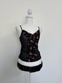 Image 1 of 00s Lace black tank top // S 