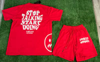 Image 1 of Stop talking, Start Doing set (red & white)