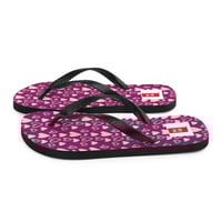 Image 3 of PINK HEARTS FLIP-FLOPS