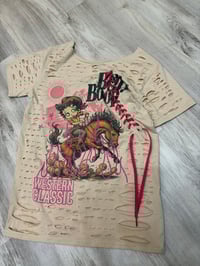 Small Betty horse off shoulder lace destroyed 