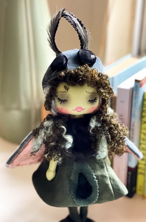 Image of MOTH INSPIRED SMALL ART DOLL