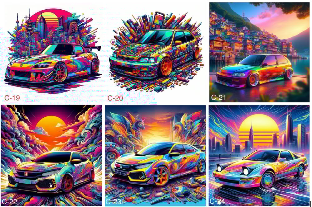 Colorful Abstract Vehivles