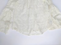 Image 6 of Mossimo Supply Co. Cream Lace Sheer Bell-Long Sleeve Blouse