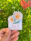 April Birth Month Flower Waterproof Vinyl Sticker