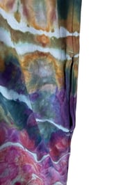 Image 4 of L 100% Cotton Short T-Shirt Dress with Pockets in Earthy Bright Geode Ice Dye
