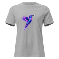 Image 1 of Women's Relaxed T-Shirt, Radiant Jewel Hummingbird Tee