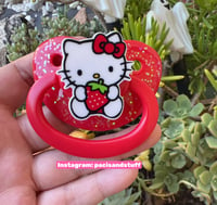 Red Resin Kitty Adult Pacifier