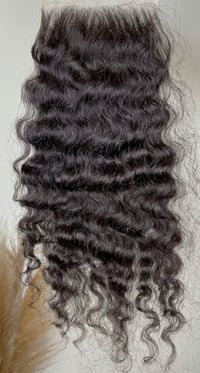 Image 2 of Raw Burmese HD Curly Closure 5x5