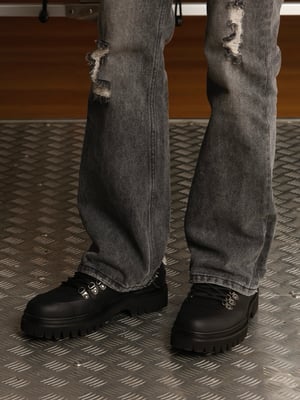 Men Lychee Nylon Boots