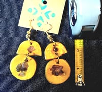 Image 2 of Gold fimo clay earrings 