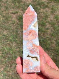 Image 2 of Pink Petal Agate Obelisk #2501