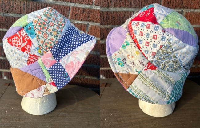 “Fleur De Lis” Quilt Bucket Hat, 23.25”