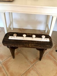 Image 2 of Patère blanche en bois 