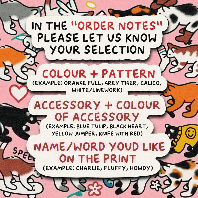 "BUILD YOUR OWN CAT" CUSTOMISABLE A4 PRINT Image 5