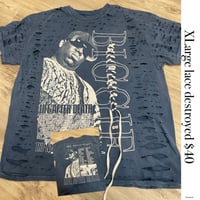 Xlarge Biggie blue lace destroyed
