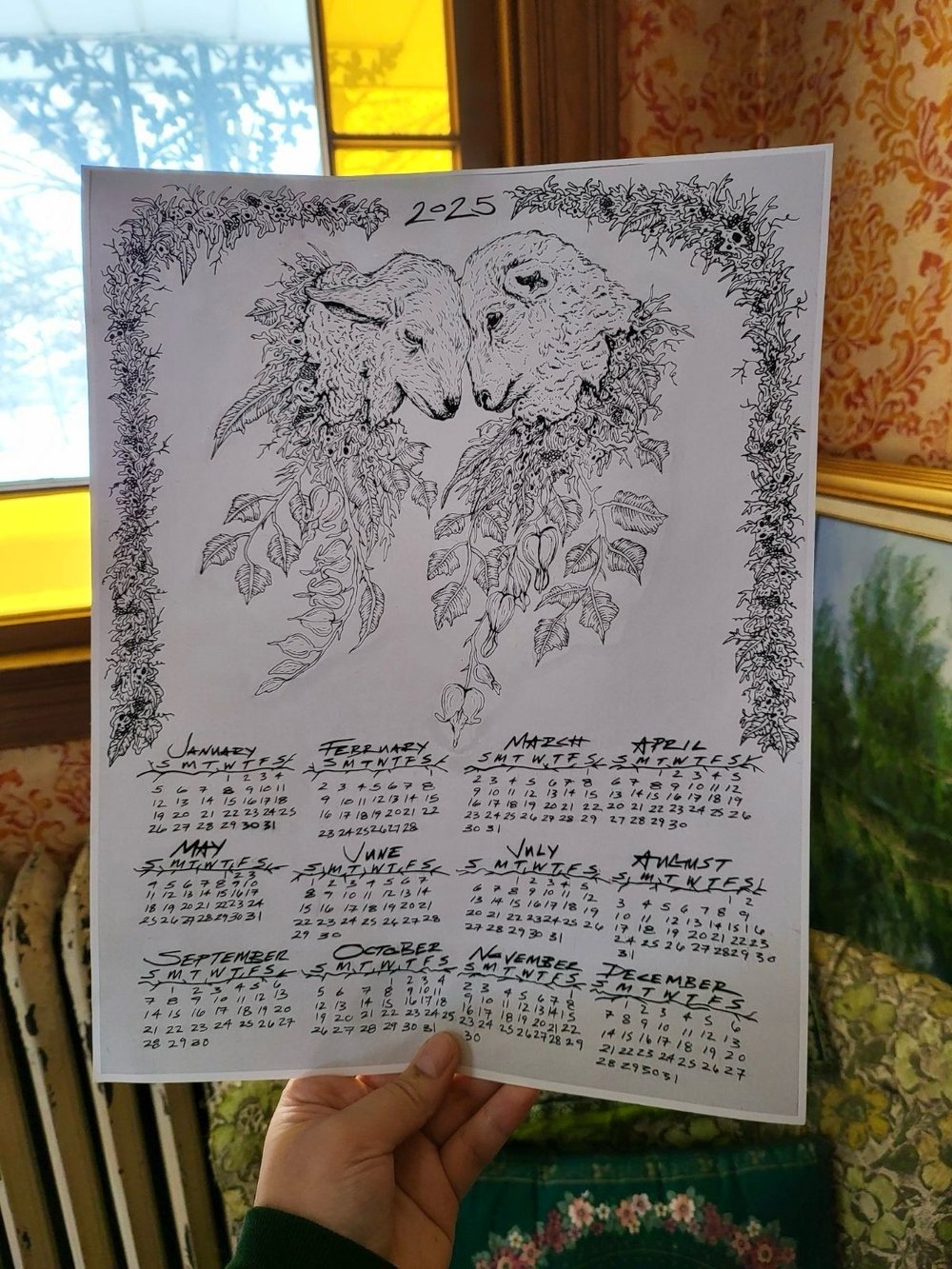 Image of 2025 Single Page Calendar