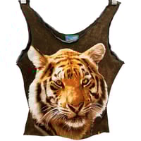 Image 1 of Tiger crop top tee 