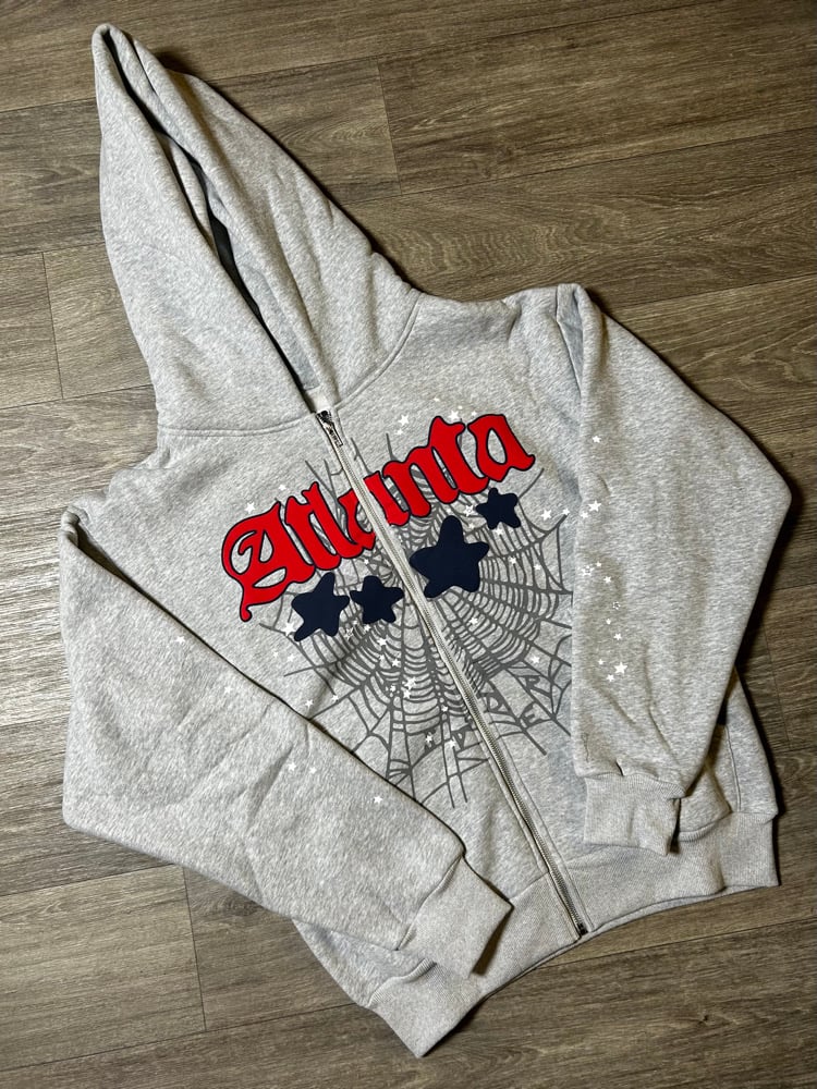Image of Spider Gray Zip Up Jacket