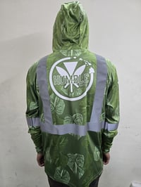 Image 5 of Hi Viz Anthurium Green Longsleeve with mask 